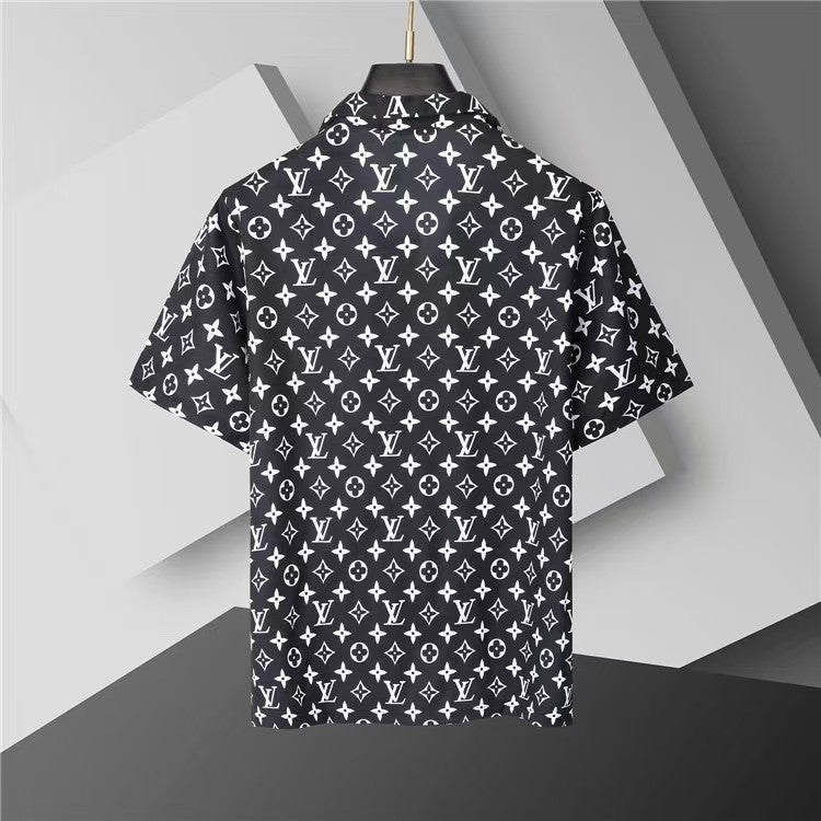 L's breathable and comfortable classic black shirt set