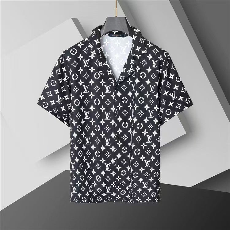 L's breathable and comfortable classic black shirt set
