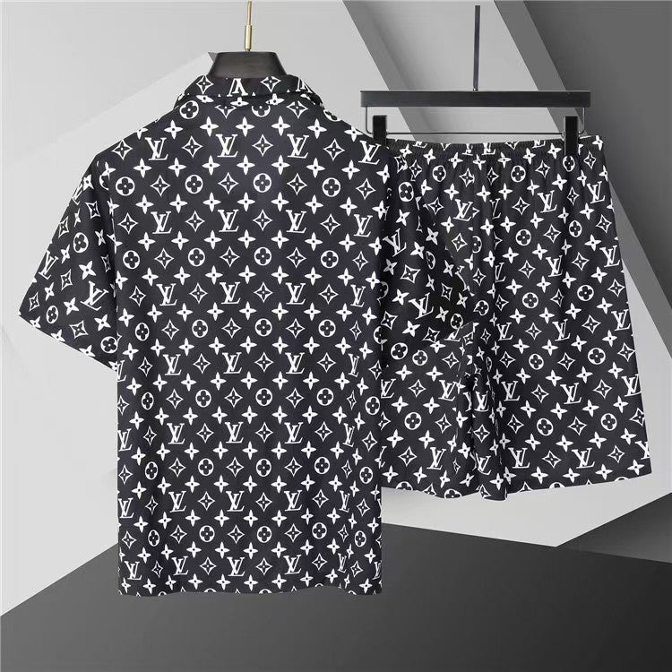 L's breathable and comfortable classic black shirt set