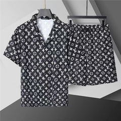 L's breathable and comfortable classic black shirt set