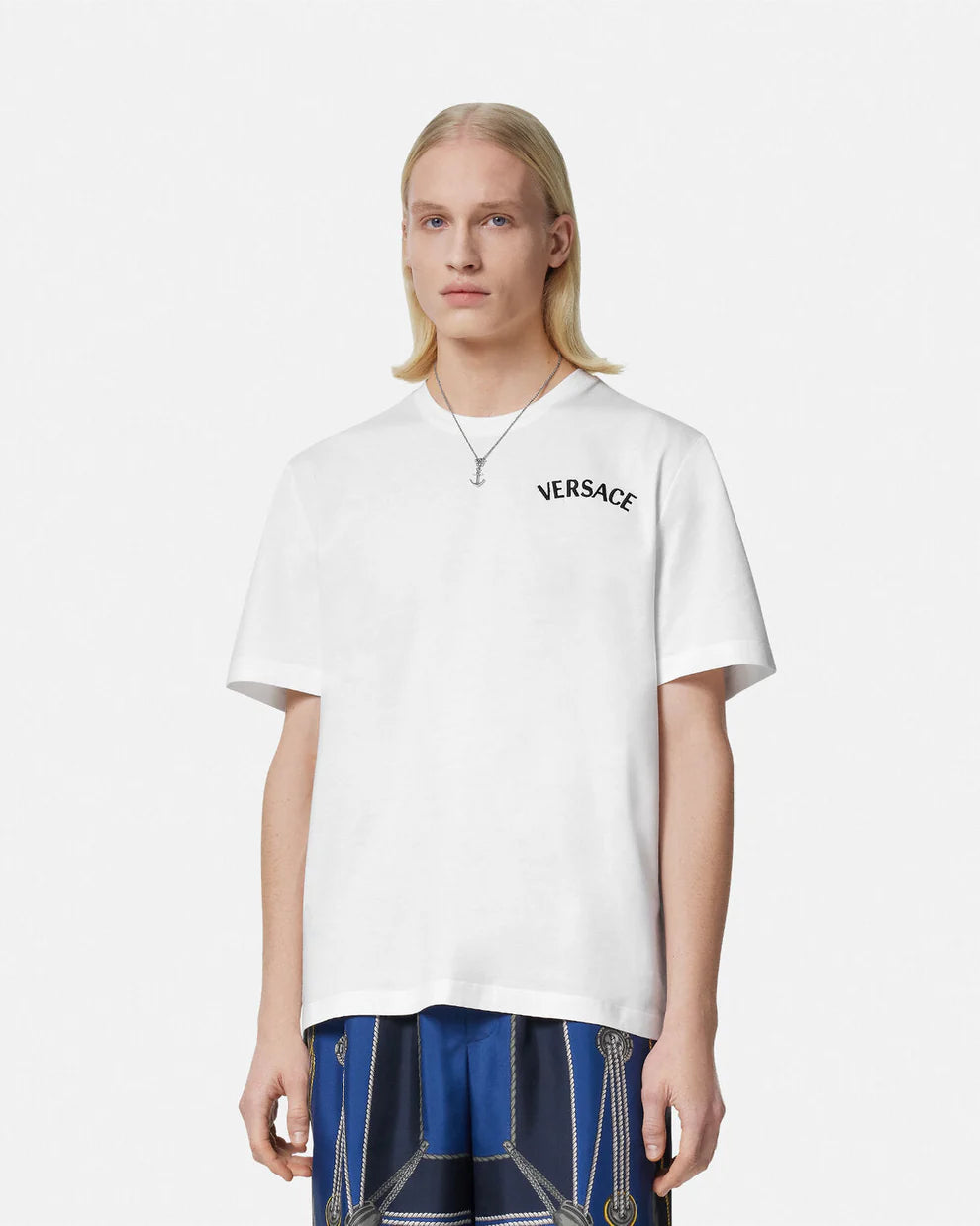 V's Classic Letter Print T Shirt