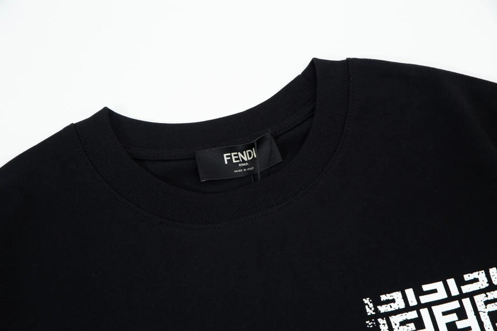 F's Double FF Letter Pocket Print T Shirt