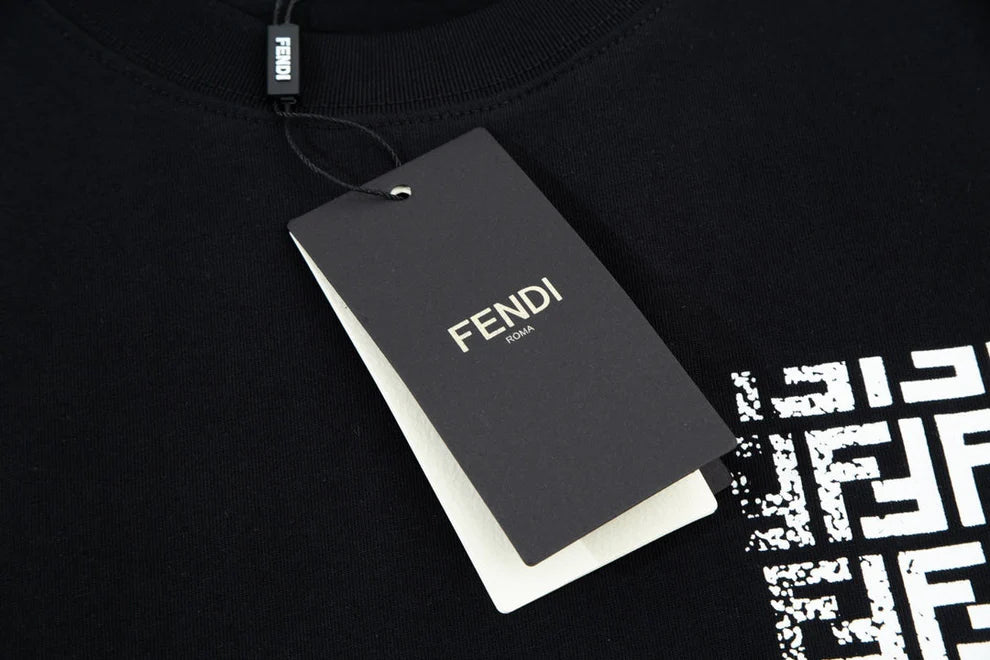 F's Double FF Letter Pocket Print T Shirt