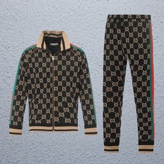 G's Floral print patchwork jacket and pants