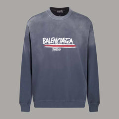 B's new autumn and winter personalized letter printing wash to make old style sweatshirt