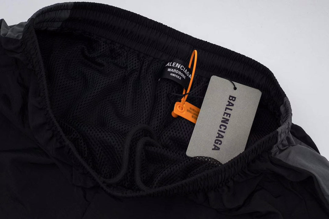 B's Nylon feature breathable fabric Latitude and longitude three-line blended pants