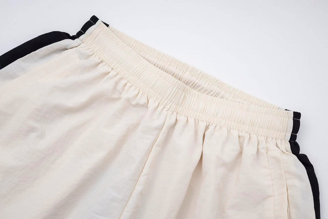B's Nylon feature breathable fabric Latitude and longitude three-line blended pants