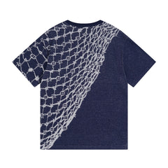 L‘s Fishnet pattern knitted short sleeve