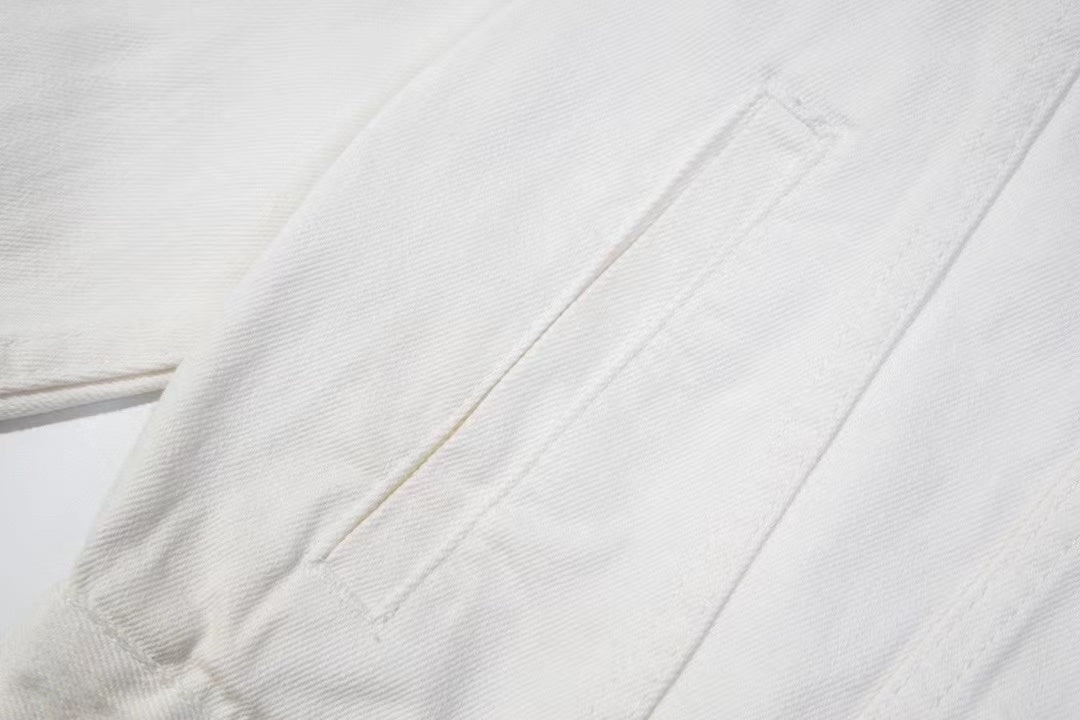 B's Classical White And Logo On The Back Jacket