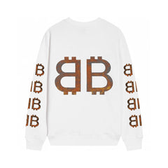 Vintage B Letter Print Sweatshirt