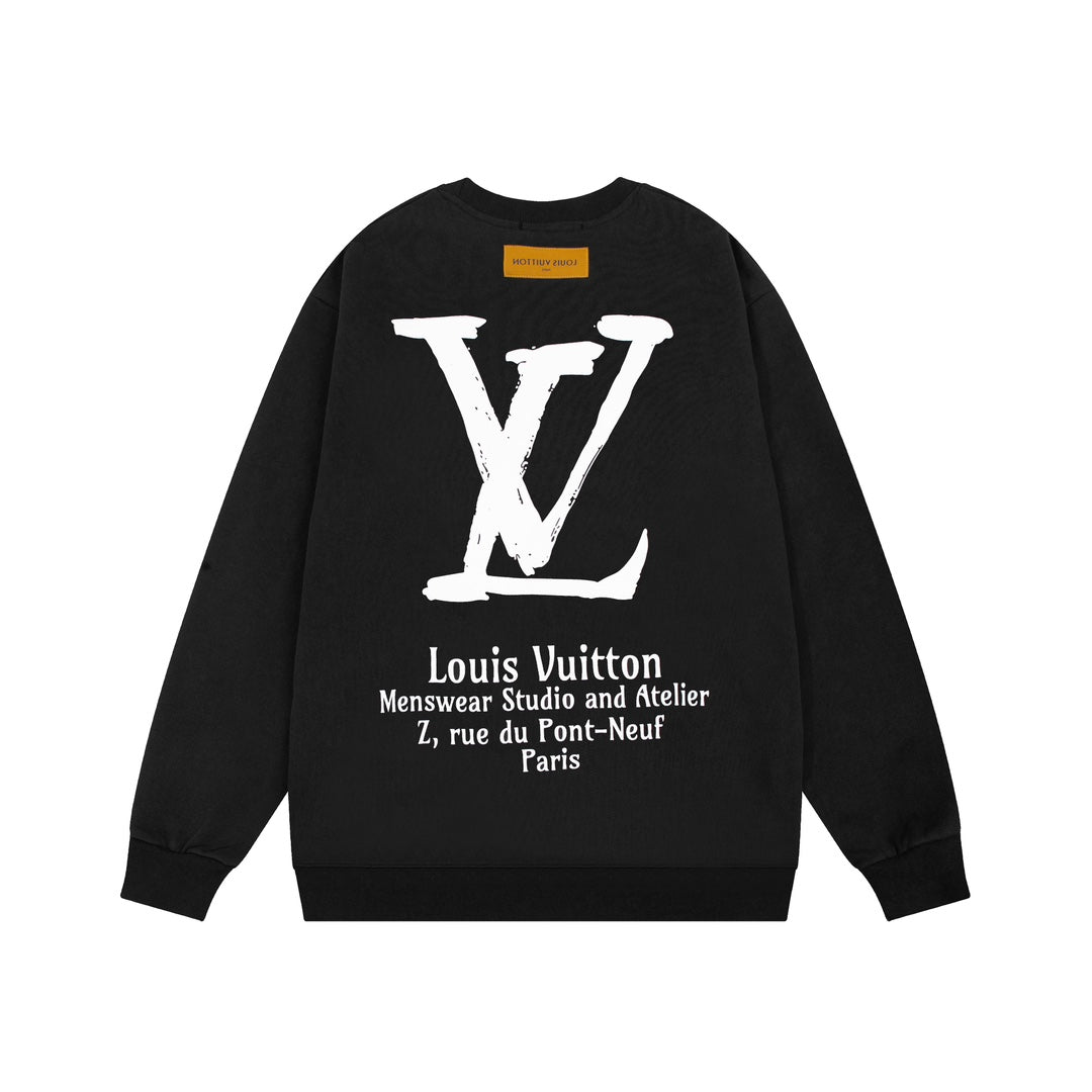 L's Alphabet Print Sweatshirt (Black)