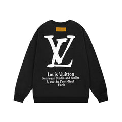 L's Alphabet Print Sweatshirt (Black)