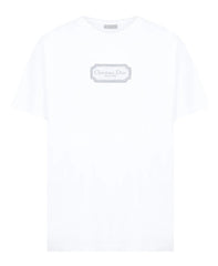 Rectangular Brand Print Crewneck T-Shirt