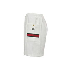 Red and green webbing casual shorts