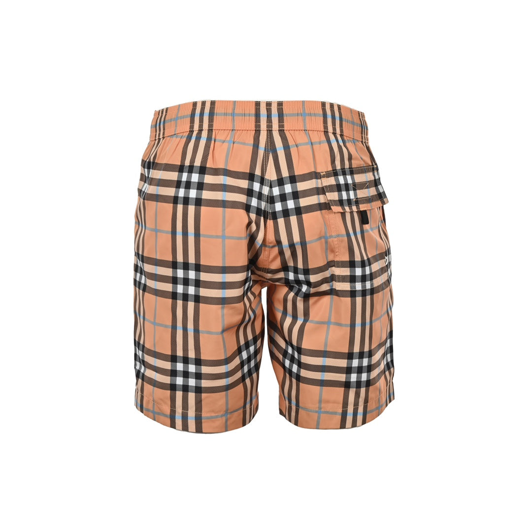 Striped Plaid Beach Shorts