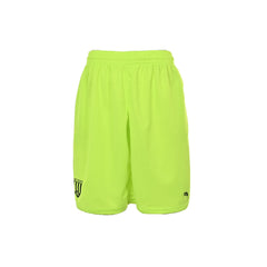 Fluorescent embroidered patchwork shorts
